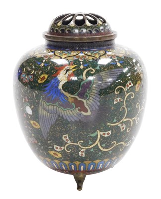 Lot 42 - A Japanese Meiji period cloisonne koro and...