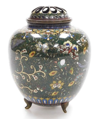 Lot 42 - A Japanese Meiji period cloisonne koro and...
