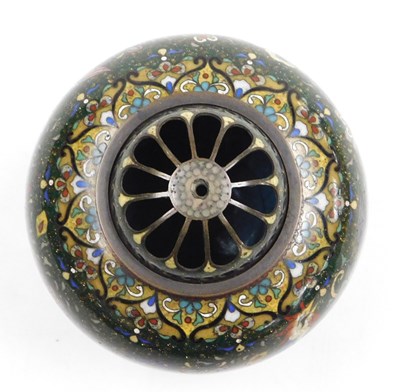 Lot 42 - A Japanese Meiji period cloisonne koro and...