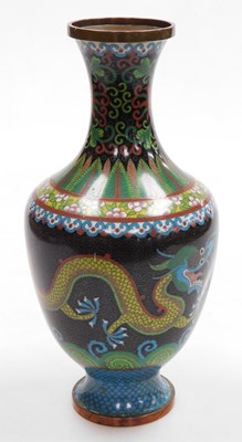 Lot 43 - A Qing dynasty late 19thC cloisonne vase, of...