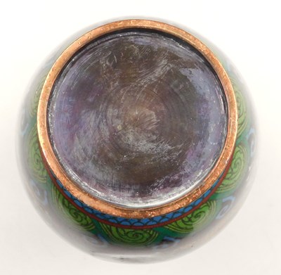 Lot 43 - A Qing dynasty late 19thC cloisonne vase, of...
