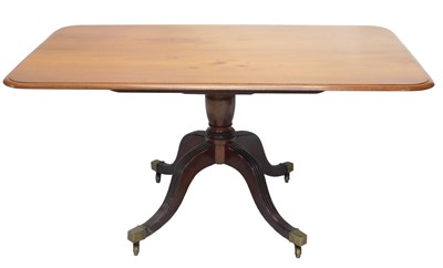 Lot 909 - A 19thC breakfast table, the rectangular top...