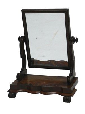Lot 910 - A Victorian figured mahogany dressing table...