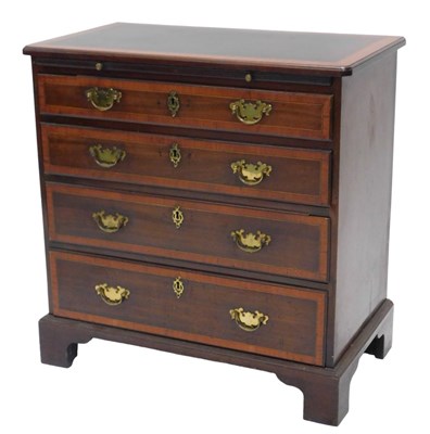Lot 911 - A mahogany and satinwood bachelor's chest in...