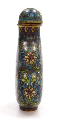 Lot 35 - A Qing dynasty late 19thC cloisonne snuff...