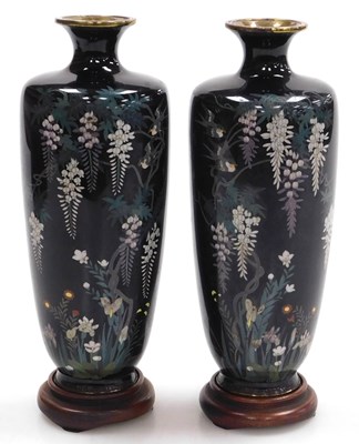 Lot 17 - A pair of Meiji period Japanese cloisonne...