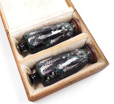 Lot 17 - A pair of Meiji period Japanese cloisonne...