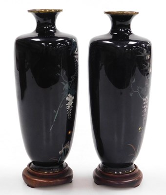 Lot 17 - A pair of Meiji period Japanese cloisonne...