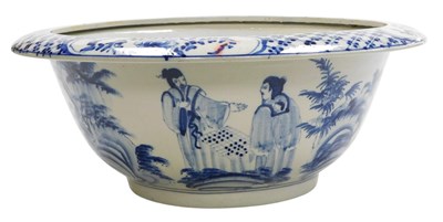 Lot 11 - A Qing dynasty style blue and white porcelain...