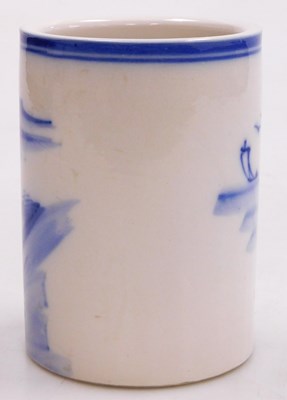 Lot 48 - A 20thC Chinese blue and white porcelain brush...