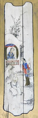 Lot 51 - A set of four late 19thC Chinese painted...