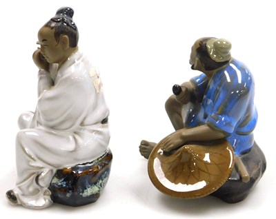 Lot 52 - A group of late 20thC Chinese mudmen figures,...