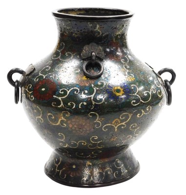 Lot 28 - A Qing dynasty late 19thC bronze and champleve...