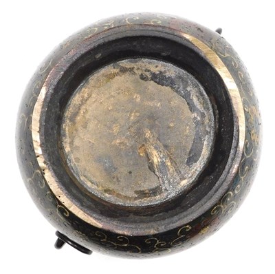 Lot 28 - A Qing dynasty late 19thC bronze and champleve...