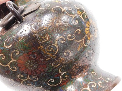 Lot 28 - A Qing dynasty late 19thC bronze and champleve...