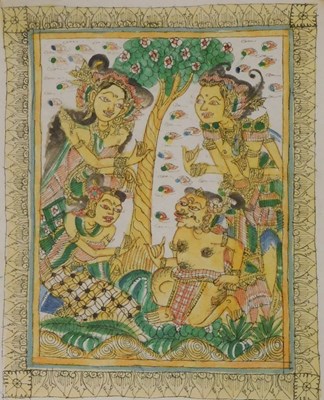 Lot 70 - A pair of 20thC Balinese Kamasan style...