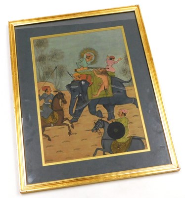 Lot 71 - Indian School (19thC). Princely figure in a...