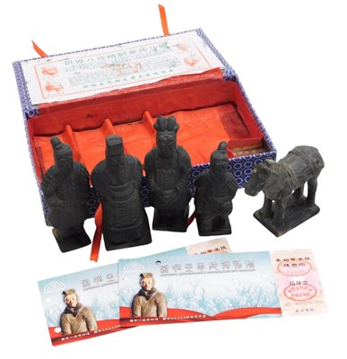 Lot 315 - A set of five Chinese late 20thC souvenir...