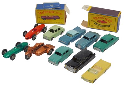 Lot 187 - Matchbox series cars, including number 36...