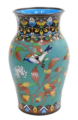 Lot 74 - A Meiji period Japanese cloisonne vase, of...