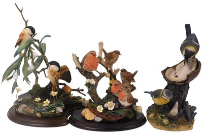 Lot 61 - A Country Artists sculpture of Willow Tits...