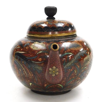 Lot 80 - A Japanese cloisonne enamel miniature tea pot,...