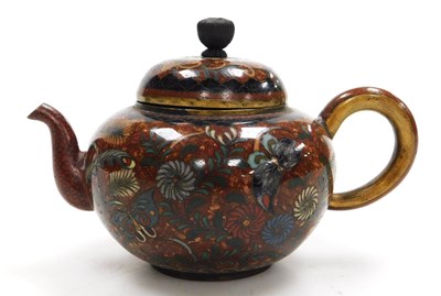 Lot 80 - A Japanese cloisonne enamel miniature tea pot,...