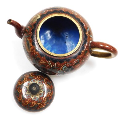Lot 80 - A Japanese cloisonne enamel miniature tea pot,...