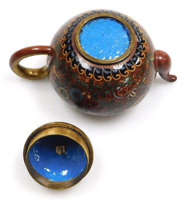 Lot 80 - A Japanese cloisonne enamel miniature tea pot,...