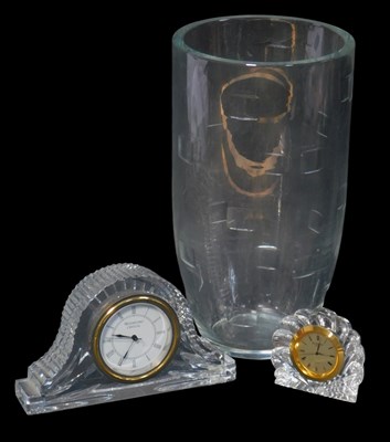 Lot 56 - A John Rocha at Waterword Geo crystal vase,...