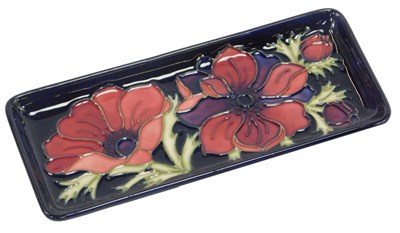 Lot 57 - A Moorcroft pottery Anemone pattern pen tray,...