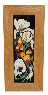 Lot 58 - A Moorcroft pottery Miss Alice pattern plaque,...