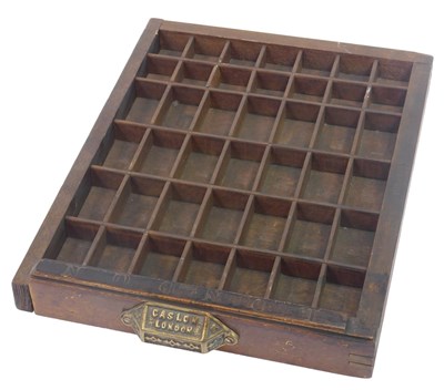 Lot 64 - A Caslon London wooden printer's drawer,...