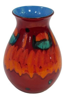 Lot 68 - A Poole pottery Volcano pattern vase, of pear...
