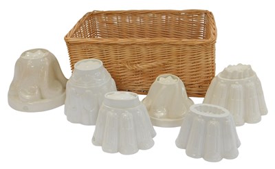 Lot 81 - Six Shelley pottery jelly moulds, each of...