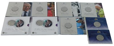 Lot 110 - Nine The Royal Mint five pound brilliant...