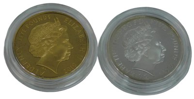 Lot 114 - Two The Royal Mint silver proof coins,...