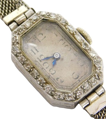 Lot 201 - A mid-century lady's diamond set cocktail...