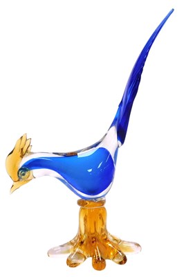 Lot 26 - A late 20thC Murano glass figure of a Pheasant,...