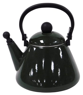 Lot 82 - A Le Creuset 1.6ltr green enamel kettle.