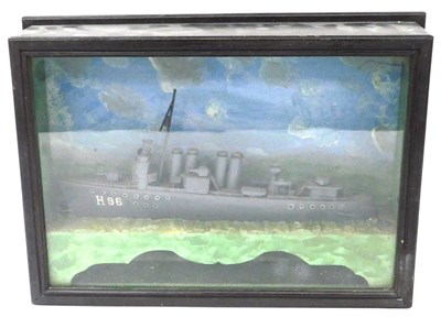 Lot 83 - A wooden model of a WWII Destroyer, possibly...
