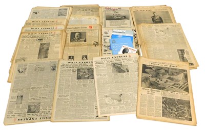 Lot 86 - Vintage WWII newspapers, comprising The Daily...