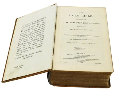 Lot 87 - Book. The Holy Bible containing the Old and...