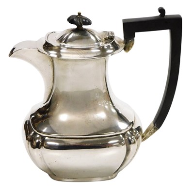 Lot 126 - A George V silver coffee pot, of partially...