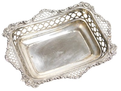 Lot 119 - A Victorian silver basket, with pierced and...