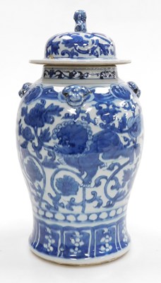 Lot 84 - A Qing dynasty 19thC blue and white porcelain...