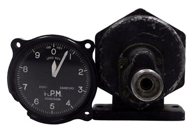 Lot 14 - A Record RAF Air Ministry tachometer, 5000rpm,...