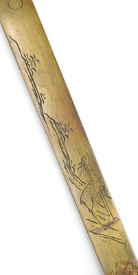 Lot 87 - A Meiji period brass and copper page turner,...