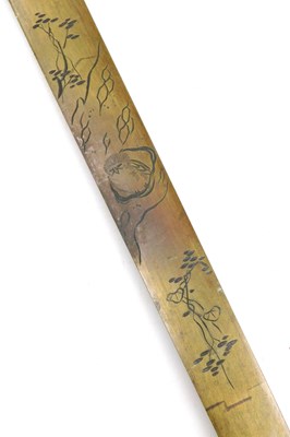 Lot 87 - A Meiji period brass and copper page turner,...