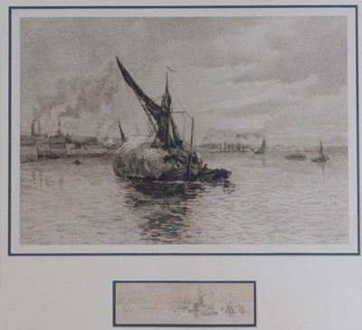 Lot 154 - A Gravir after Alex Mortimer. Hay Barge on the...